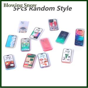 Blowing 5ชิ้น1:12บ้านตุ๊กตาโทรศัพท์มือถือจำลองโมเดลสมาร์ทโฟนสำหรับเด็กของเล่นตุ๊กตาของตกแต่งบ้าน