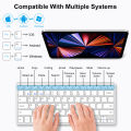 GOOJODOQ Bluetooth Wireless Keyboard 2021 3 pcs Bluetooth 5.0 and 2.4G Connect 4 Devices Same Time For Macbook Laptop iPhone iPad Android. 