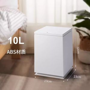 Leasylife-Japanese Square Press Type Trash Can Light Luxury and Creative Simplicity Suitable for Bathrooms Living Rooms a