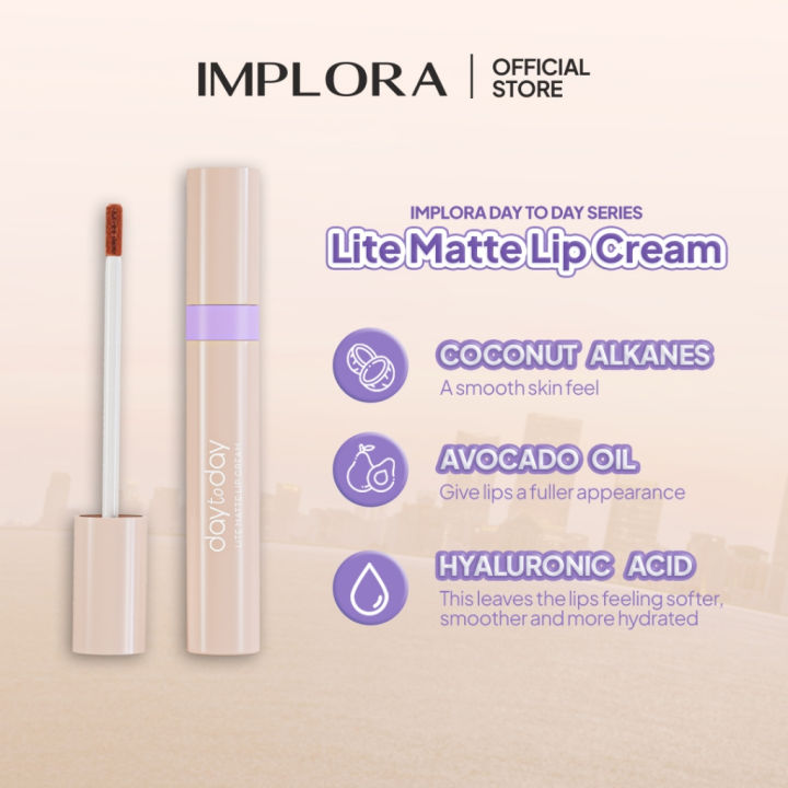 Implora%20Day%20to%20Day%20Lite%20Matte%20Lip%20Cream/Lipstick%20-%20Image%203