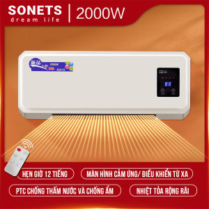 Máy Sưởi Gốm Camel Treo Tường Đa Năng Sonets Máy Sưởi Nhà Tắm Máy Sưởi Ấm Điều Khiển Từ Xa Tản Nhiệt Nhanh Màn Led Cao Cấp