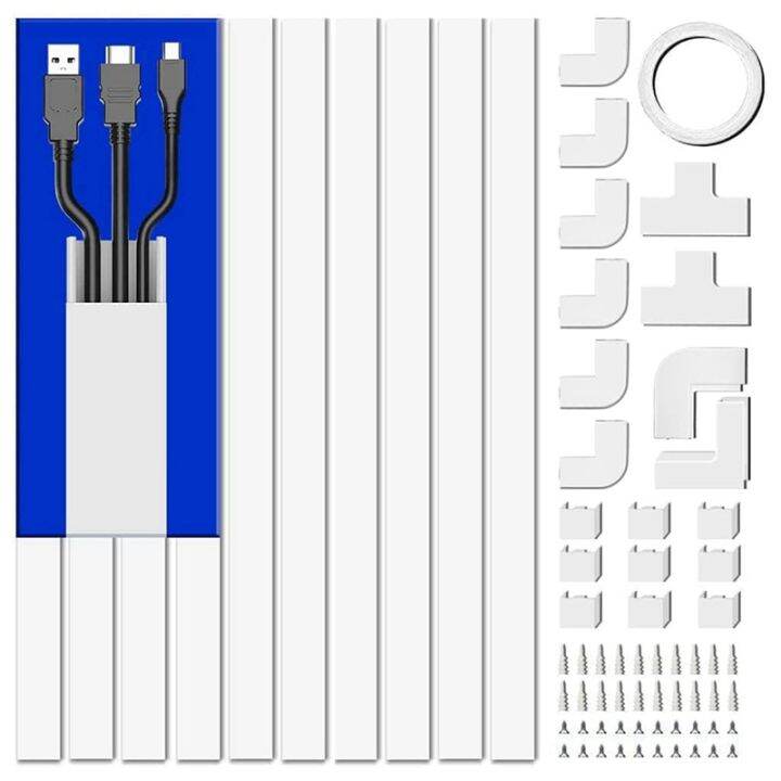 (BMQZ) 4M Electrical Cable Trunking Cable Concealer on Wall for One ...