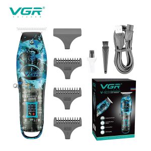 Original VGR V923 High Power Hair Clipper Mens Professional Cordless Graffiti Hair Salon Carving Hair Trimmer V-923