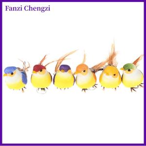 Fanzi 1 cái mini giả chim lông xốp nhân tạo chim mini trang trí tiệc cưới tại nhà