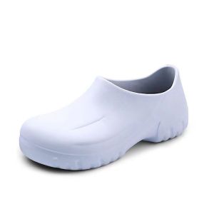 EIFAK Kitchen Chef Shoes Black White Restaurant Cook Safety Shoes Non-slip Oil-Proof Water-Proof Kitchen Work Shoes  Slip on Soft White Nurse Shoes Big Size 36-47