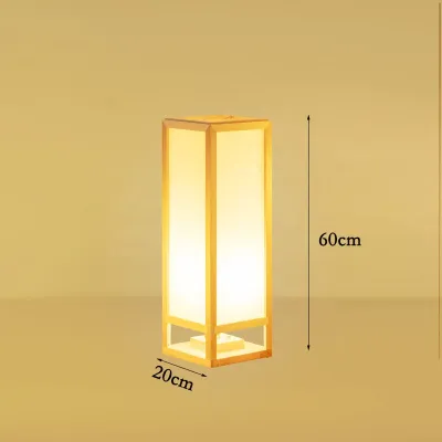 Floor Lamp Living Room Bamboo Lamp Vintage Rustic Unique Aesthetic Standing Corner Lamp For Bedroom Decoration