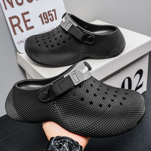Free Shipping Croc Shoes 2026 Summer New Style Outdoor 3D Textured Thick-Soled Slippers Driving Two-Way Breathable Sandals