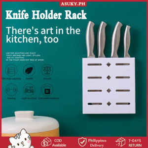 COD【Local Deliver】Punch-free Knife Holder Wall Mounted Dustproof Space-saving Strong Drain Knife Stand Knife Rack Kitchen Gadgets