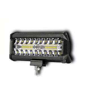 (Dikirim Dari Jakarta) Lampu Tembak Offroad LED 36 Mata 3 Susun Super Terang 6000K Motor Mobil 120W Watt 12V 24V 7inch Lampu Spot Lampu Banjir