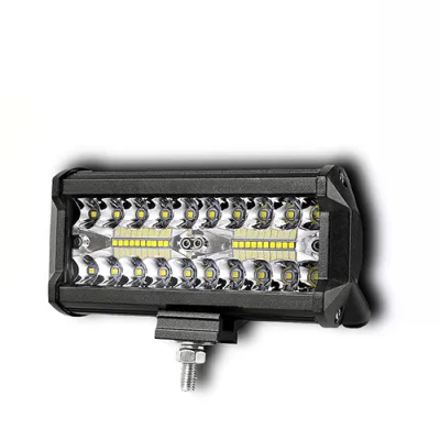 (Dikirim Dari Jakarta) Lampu Tembak Offroad LED 36 Mata 3 Susun Super Terang 6000K Motor Mobil 120W Watt 12V 24V 7inch Lampu Spot Lampu Banjir