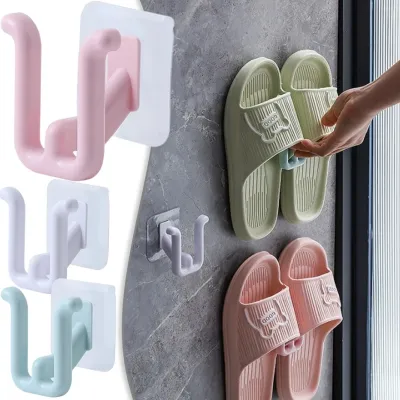 5Pcs Bathroom Wall-mounted Slipper Rack Holder/Multipurpose Slippers Shoes Storage Racks