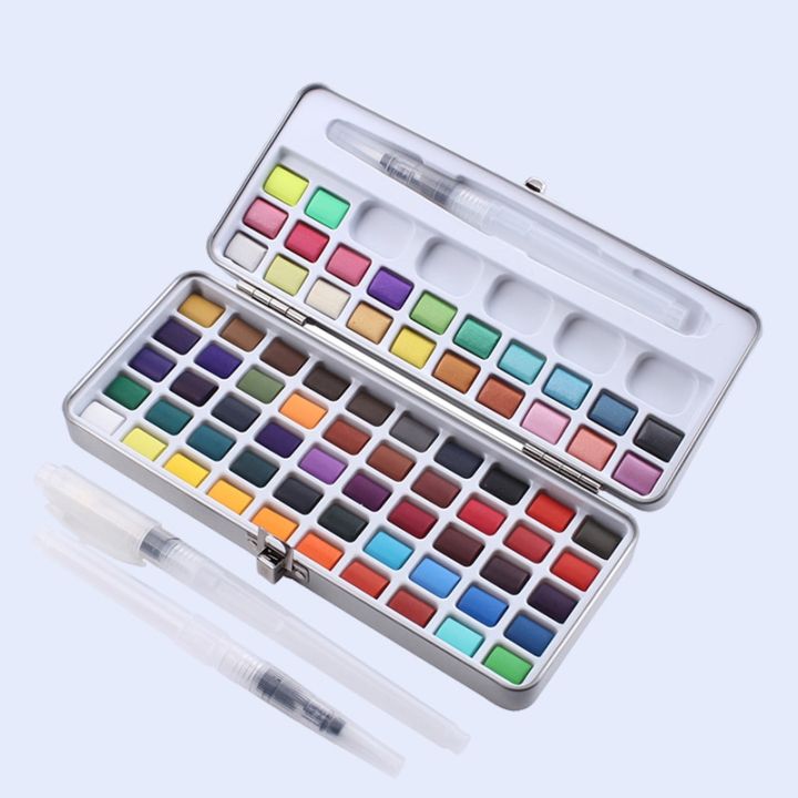 90 Colors Solid Watercolor Piant Set Basic Neon Glitter Watercolor Paint main image 0