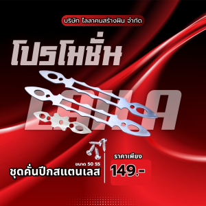 ชุดประกบปีก+ที่รองปีก พร้อมน๊อต ผลิตจากสแตนเลส มีให้เลือก 2 ขนาด