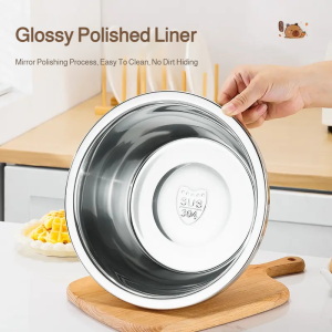 Household special round cartoon thickened stainless steel basin kitchen wash basin