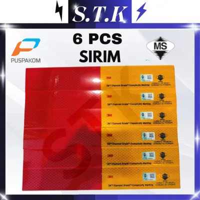 1 Roll (150 PCS) SIRIM Side Marking Reflector Sticker J5 Type / Sticker Puspakom / JPJ Sticker / Sticker Reflective / Sticker Lori / Side Sticker