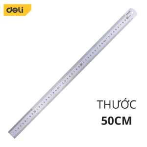 Thước lá thép 2cr13 Deli mẫu mới đẹp chắc chắn