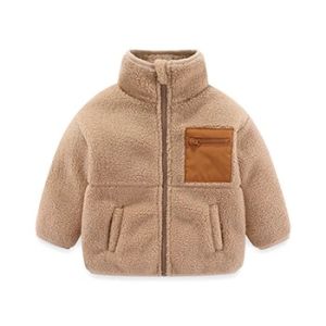 1 2 3 4 5 6 7 Years Boys Jacket Autumn Winter Warm Fleece Baby Coats New Fashion Zipper Childrens Outerwear Plush Kids Clothes2026