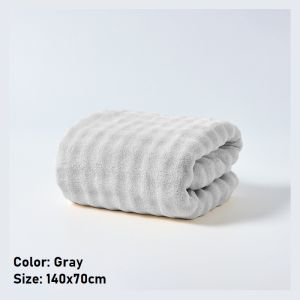 Thick Bubble Fleece Quick-Dry Bath and Beach Towel with Coral Trim 140x70cm PP03