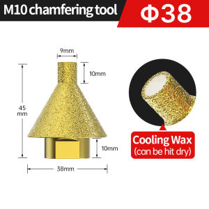 【COD + Local Seller】M10 diamond chamfer corn drill bit Enlarged Hole Beveling Grinding tools 50mm for Granite Marble Tiles stone cutting Cone Carve