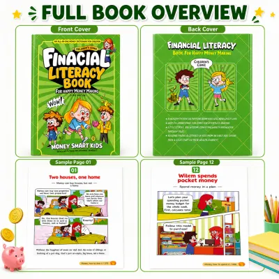 [SG Stock]Financial Literacy Book For Kids Comic Version | Develop Millionaire Mindset Children Money Education Book Learn Budgeting & Wealth Values Fun Story-Based Learning For Young Readers