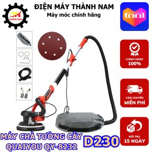 Máy Chà Tường Cây QUAIYOU-QY8232 - Công Suất 800W - Tặng Kèm 10 Tờ Nhám D230 - Bảo Hành 6 Tháng