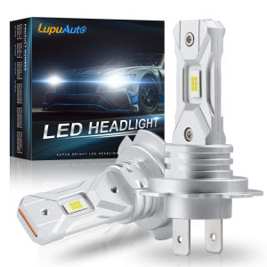 Lupuauto 2Pcs 18000LM H7 Led Headlight car Fanless Head Light Bulbs Fog Lamp Motorcycle Automotive Headlamp 12V 6000K White  Mini H7 LED Head lamp for hyundai tucson headlight