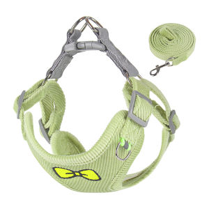 HamshMoc Personality Dog Harness And Leash Set Adjustable Dog Vest Soft Durable Leash With Comfort Handle For Small Medium Large Dogs Walking