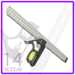 Penggaris Siku L Waterpass Kombinasi Square Kalibrasi Sudut Geser Serbaguna Alat Ukur Tukang