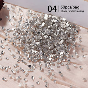 UR SUGAR 50Pcs/set Manicure Material Mini Heart Nail Decorations DIY Nail Art Charms Accessories