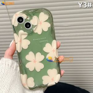 (Lokal Ready) CASESUMMER Casing hp Realme C53 C55 C33 C31 C30 C35 C21Y C25Y C11 C20 C15 C12 C25S Realme 10 5 5i 6i C3 8 7 6Pro C2 8i 7i C17 A1K  3D Wavy Curved Edge Glossy Fresh Flowers Soft Tpu Floral Case