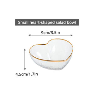 Koncoรูปหัวใจชามชามสลัดแก้วทนอุณหภูมิสูงสลัดผลไม้ขนมข้าวโอ๊ตชามอาหารเช้าภาชนะที่เก็บรักษาอาหารผลไม้ข้าวให้บริการชามตกแต่งบนโต๊ะอาหาร
