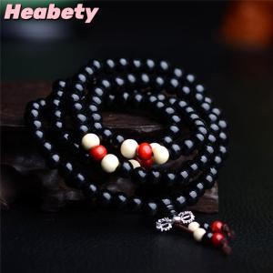 Heabety 8mm Tibetan Buddhism Mala Sandal prayer beads 108 beads bracelet necklace
