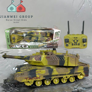 PAKET LENGKAP BATERAI - ( BISA BERPUTAR 360°  NYALA LAMPU ) JW Mainan Anak Laki Mobil Remote Control RC Tank 12 Channel Asap - BATERAI CAS