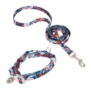 TRUELOVE Escape Proof Cat Collar and Leash Set Adjustable Pet Collar Lightweight Soft Comfortable Durable for Kittens Cats