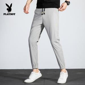 PLAYBOY New Fashion 100% Cotton Mens Breathable Casual Pants High Quality Comfort Trend Pants