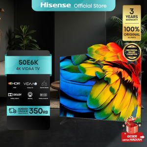 Hisense 50 inch - 50E6K 4K Vidaa U5 system - Smart TV UHD - Bezelless Design - Dolby Audio -  Youtube/Netflix/Prime video - Casting - Wifi - USB - HDMI - Clean View