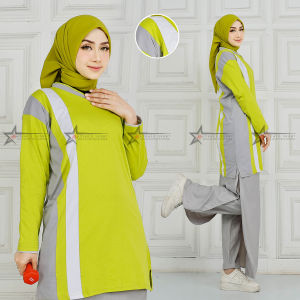 Setelan Baju Senam Muslimah Rok Celana / Model Celana Rok Muslimah Setelan Baju Olahraga Wanita Muslimah