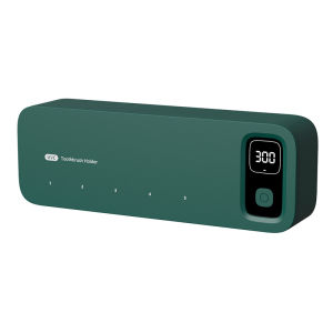 พร้อมจอแสดงผล LED ที่ห้อยแปรงฟันติดผนังสำหรับห้องน้ำแห้งเร็วแบบถอดออกได้อุปกรณ์ทำความสะอาดแปรงสีฟันด้วย UV อายุการใช้งานในบ้าน