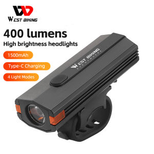 WEST BIKING Đèn Xe Đạp 1200 Lumen Đèn Pha Xe Đạp Sạc Được USB Đèn Pin LED Vỏ Nhôm Chống Nước Đèn Trước Xe Đạp Phụ Kiện Xe Đạp