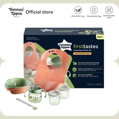Tommee Tippee First Tastes Weaning Starter Kit Easi Scoop Bowl Softee SpoonWeaning Sippee CupRoll N Go Bib BPA Free