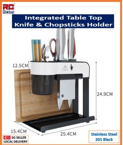 RC-Global  Kitchen Desk-Top Knife Organizer Holder Rack / Chopsticks and Chopping Holder Rack / Desk-Top Multi-function Organizer tool