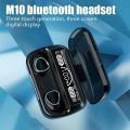 TWS NEW M10 Wireless Bluetooth Headset 5.3 Earphones Bluetooth Headphones with Mic Earbuds 3000Mah Charger Box LED Display Fone. 