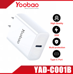 YOOBAO YAD-C001B 20W Super Fast Charging Type-C Port Adapter