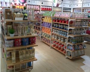 Ready✅ Double Sided Supermarket Shelves Display Rack Rak Retail Shop Gondola Shelving Retail Wooden Metal Stand Showroom