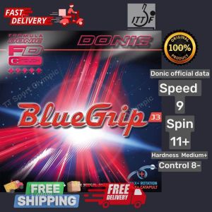 Donic BlueGrip J3 Sticky Elastic Rubber Getah Ping Pong Table Tennis blue grip c1 c2 Zhang Jike Ji ke dhs