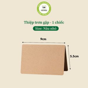Set 10 Giấy viết thư basic - card giấy - thẻ bài  (giấy kraft Nâu Trắng Đen) dày 300gsm