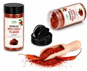 Korean Red Chili Flakes Premium Quality | Natural Dried Gochugaru Chili Flakes | Authentic Korean Chili Pepper Seasoning | Culinary Herbs & Spices | Perfect for Kimchi Tteokbokki BBQ Soups Stews Marinades & Cooking | 200mL Bottle Shaker