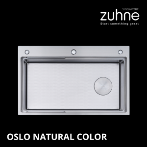 ZUHNE Oslo 2-Ledge Workstation Stainless Steel Single Bowl Kitchen Sink with Accessories (Top Mount or Flush Mount)