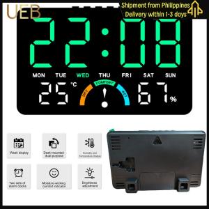 【UEB】Digital Alarm Clock Adjustable Brightness Electronic Clock with Large Numbers for Bedroom Home Living Room Office