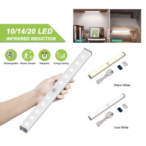 20/14/10 Wick USB Rechargeable Motion Sensor Kitchen Cabinet Lamp Magnetic LED Light Bar Closet Wardrobe Wall Lighting